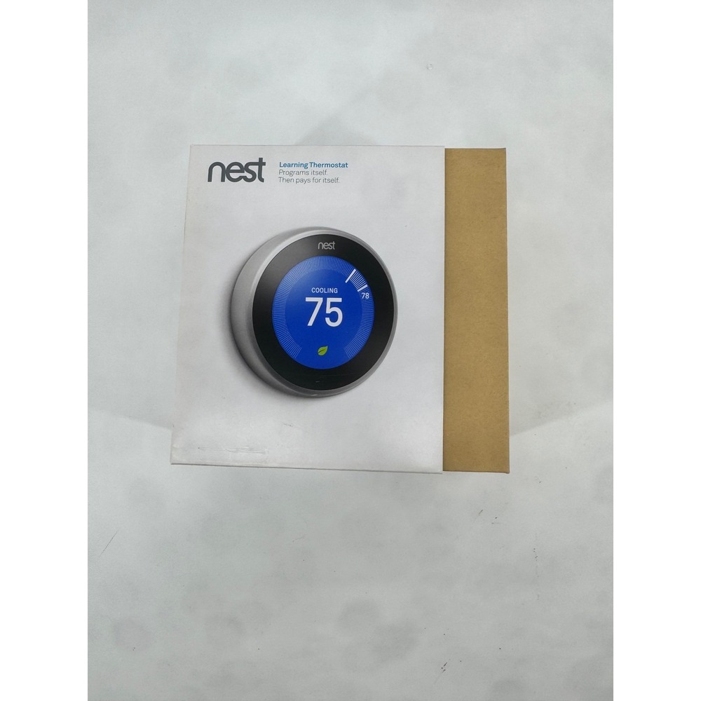 Google Nest Learning Thermostat 3rd Gen Stainless Steel Smart Wi-Fi T3007EF